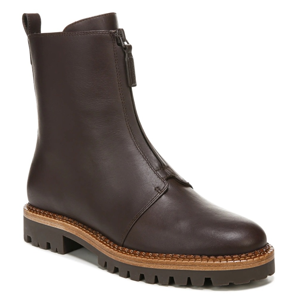 Brown leather Vince boots